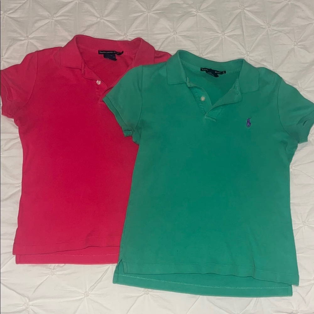 Ralph Lauren Polo Shirts - Pink & Green